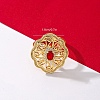 Geometric Brass Micro Pave Cubic Zirconia Finger Rings for Women GH1059-2-2