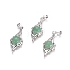 Natural Green Aventurine Pendants G-L512-G09-1