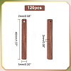   120Pcs Natural Wood Pendants WOOD-PH0002-65-2