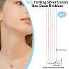 2Pcs 925 Sterling Silver Box Chain Necklaces NJEW-BBC0001-13RG-2