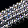 Electroplate Transparent Glass Beads Strands GLAA-T032-T10mm-AB13-1