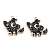 Light Gold Tone Alloy Enamel Pendants ENAM-N056-194-3