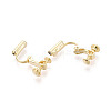 Brass Screw Clip-on Earring Converters Findings KK-N229-01B-4