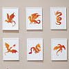 MAYJOYDIY US 1 Set Autumn Theme PET Hollow Out Drawing Painting Stencils DIY-MA0003-03B-5