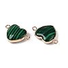 Synthetic Malachite Love Heart Pendants G-T138-205B-G-2