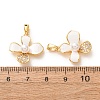 Brass Micro Pave Clear Cubic Zirconia Pendants KK-A304-25G-02-2