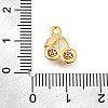 Brass Micro Pave Clear Cubic Zirconia Pendants KK-U065-05D-G-3