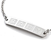 201 Stainless Steel Heart & Rectangle with Word Baby Link Bracelets BJEW-B090-02B-3