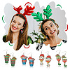 4Pair Christmas Iron Dangle Earrings for Women EJEW-TA00594-7