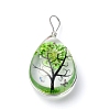 Transparent Glass Pendants GLAA-SZC0001-01E-1