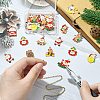 30Pcs 15 Styles Christmas Music Theme Alloy Enamel Pendants FIND-CJ0002-53-5