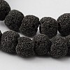 Natural Lava Rock Round Beads Strands X-G587-2-1