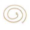 304 Stainless Steel Curb Chain Necklaces X-NJEW-H492-01G-1