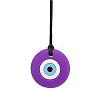 Round with Evil Eye Food Grade Eco-Friendly Silicone Pendants PW-WG15AD8-02-1