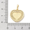 Rack Plating Brass Micro Pave Clear Cubic Zirconia Pendants KK-A224-15G-02-3