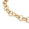 Fashionable 304 Stainless Steel Engraved Bubbles Cable Chain Bracelets STAS-A028-B087G-4