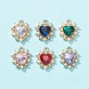 6Pcs 6 Color Acrylic Rhinestone Pendants FIND-FS0001-38-1