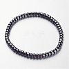 Non-magnetic Synthetic Hematite Beaded Stretch Bracelets BJEW-F228-01-1