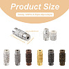 120Sets 6 Styles Column Brass Screw Clasps KK-KS0001-22-3