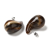 Resin Teardrop Stud Earrings with Brass Pins for Women EJEW-K248-17P-3