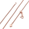 1.5mm Rack Plating Brass Wheat Chain Adjustable Slider Necklaces for Women Men MAK-L044-07RG-4