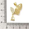 Brass Micro Pave Clear Cubic Zirconia Pendants KK-M297-01G-3