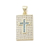 Real 18K Gold Plated Brass Micro Pave Cubic Zirconia Pendants KK-A209-10B-G-1