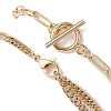 2Pcs 2 Styles Brass Twist Chain Bracelets and Paperclip Chain Bracelets for Women Men BJEW-JB10593-5