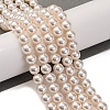 Baking Painted Pearlized Glass Pearl Round Bead Strands PEAR-H019-02B-02-2