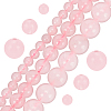 Olycraft 3 Strands 3 Style Natural Round Loose Gemstone Rose Quartz Beads Strands G-OC0005-17-1