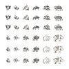 Craftdady 120Pcs 12 Style Tibetan Style Alloy Pendants TIBEP-CD0001-04-12