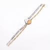 Couples 304 Stainless Steel Link Bracelets Sets BJEW-I283-05-2