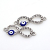 Alloy Rhinestone Evil Eye Links connectors LS-ALRI-S161-09P-1
