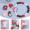 CHGCRAFT 12Pcs 12 Styles Silicone Beads SIL-CA0002-85-5