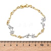 Brass Micro Pave Cubic Zirconia Link Chain Bracelets for Women BJEW-C156-04B-05GP-5