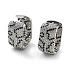 Rectangle Rack Plating Brass Micro Pave Clear Cubic Zirconia Hoop Earrings for Women KK-Z038-25P-1