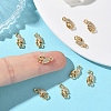 SHEGRACE Brass Micro Pave Clear Cubic Zirconia Connector Charms XGRQ3D518-509G-5