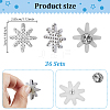 36Pcs Plastic with Rhinestone Brooches JEWB-GA00008-2