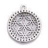 Brass Micro Pave Clear Cubic Zirconia Pendants ZIRC-A018-05P-RS-2