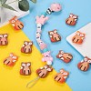 12Pcs 3 Colors Cartoon Fox Silicone Focal Beads JX716A-7