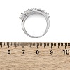 Brass Micro Pave Clear Cubic Zirconia Finger Rings RJEW-S398-01P-5