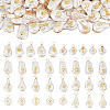 16 Sets 8 Styles ABS Plastic Imitation Pearl Pendants PALLOY-GA0004-13-1