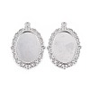 Tibetan Style Oval Alloy Pendant Cabochon Settings LS-TIBEP-Q054-44P-RS-1