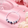 Adjustable Natural Gemstone Braided Bracelets for Women BJEW-JB10995-02-2