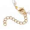 Plastic Pearl Oval Bead Link Bracelets BJEW-JB12603-4