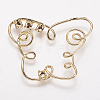 Brass Connectoe Rhinestone Settings LS-KK-F731-55G-2
