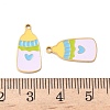 304 Stainless Steel Enamel Pendants STAS-G360-04G-03-3