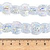 Electroplate Baking Paint Transparent Glass Beads Strands GL-CBA17FF-01G-4