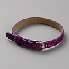 Blank PU Leather Cord Bracelet with Alloy Clasps AJEW-TAC0041-01B-13-2