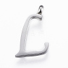 Tarnish Resistant 304 Stainless Steel Pendants STAS-F129-L-P-1